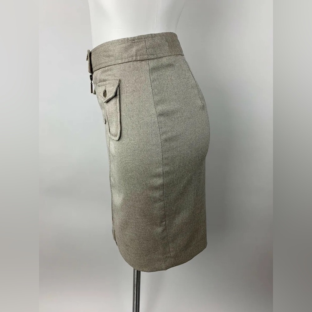 The Limited Oatmeal/beige exposed zipper pencil skirt - Picture 2 of 11